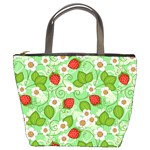 Strawberries Pattern Seamless Bucket Bag