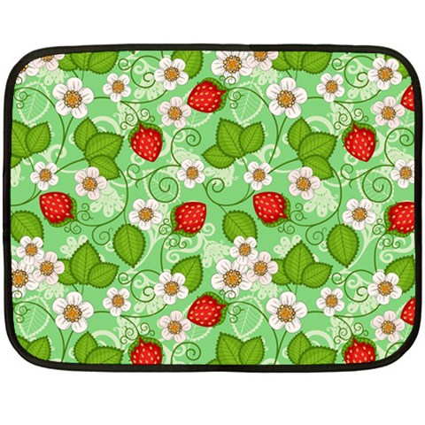 Strawberries Pattern Seamless Fleece Blanket (Mini) from ArtsNow.com 35 x27  Blanket