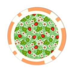 Strawberries Pattern Seamless Poker Chip Card Guard (10 pack) from ArtsNow.com Back