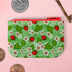 Strawberries Pattern Seamless Mini Coin Purse from ArtsNow.com Back