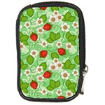 Strawberries Pattern Seamless Compact Camera Leather Case