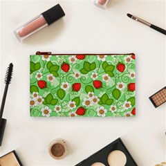 Strawberries Pattern Seamless Cosmetic Bag (Small) from ArtsNow.com Front