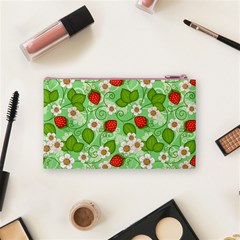 Strawberries Pattern Seamless Cosmetic Bag (Small) from ArtsNow.com Back