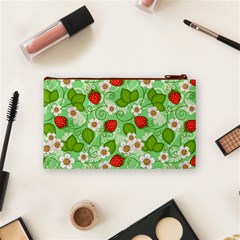 Strawberries Pattern Seamless Cosmetic Bag (Small) from ArtsNow.com Back