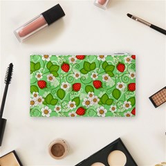 Strawberries Pattern Seamless Cosmetic Bag (Small) from ArtsNow.com Back