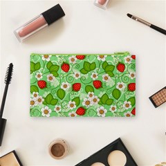 Strawberries Pattern Seamless Cosmetic Bag (Small) from ArtsNow.com Back