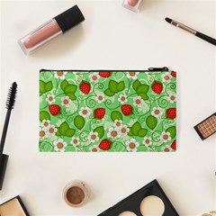 Strawberries Pattern Seamless Cosmetic Bag (Small) from ArtsNow.com Back