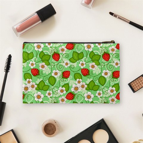 Strawberries Pattern Seamless Cosmetic Bag (Medium) from ArtsNow.com Back