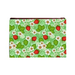 Strawberries Pattern Seamless Cosmetic Bag (Large) from ArtsNow.com Back