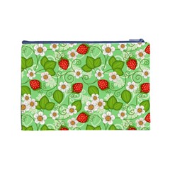 Strawberries Pattern Seamless Cosmetic Bag (Large) from ArtsNow.com Back