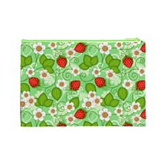 Strawberries Pattern Seamless Cosmetic Bag (Large) from ArtsNow.com Back