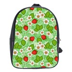 Strawberries Pattern Seamless School Bag (Large)