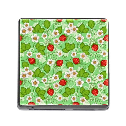 Strawberries Pattern Seamless Memory Card Reader (Square 5 Slot) from ArtsNow.com Front