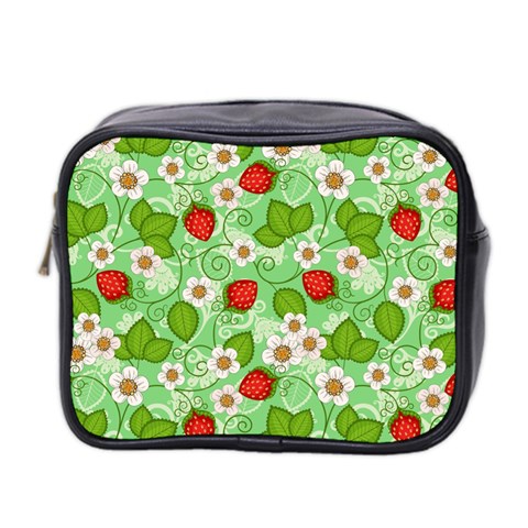 Strawberries Pattern Seamless Mini Toiletries Bag (Two Sides) from ArtsNow.com Front