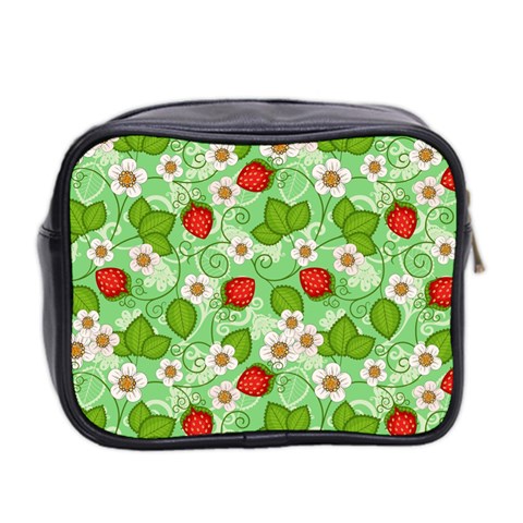 Strawberries Pattern Seamless Mini Toiletries Bag (Two Sides) from ArtsNow.com Back