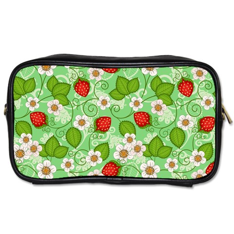 Strawberries Pattern Seamless Toiletries Bag (Two Sides) from ArtsNow.com Front