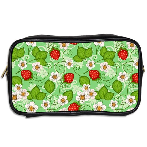 Strawberries Pattern Seamless Toiletries Bag (Two Sides) from ArtsNow.com Back