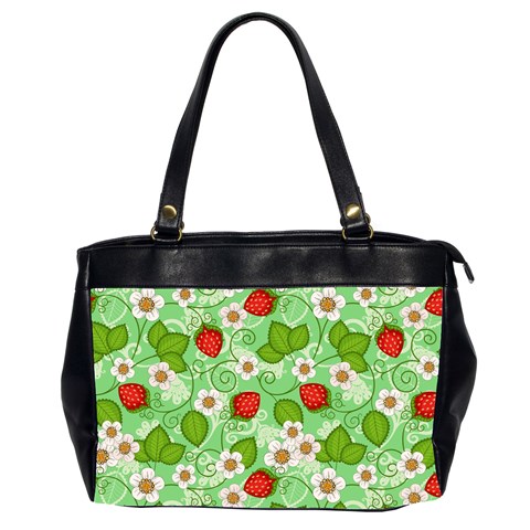 Strawberries Pattern Seamless Oversize Office Handbag (2 Sides) from ArtsNow.com Front