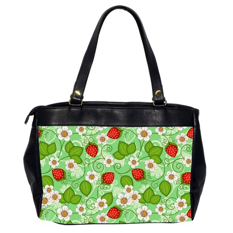 Strawberries Pattern Seamless Oversize Office Handbag (2 Sides) from ArtsNow.com Back