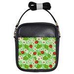 Strawberries Pattern Seamless Girls Sling Bag