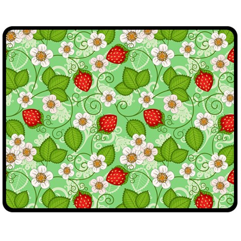 Strawberries Pattern Seamless Fleece Blanket (Medium) from ArtsNow.com 60 x50  Blanket Front