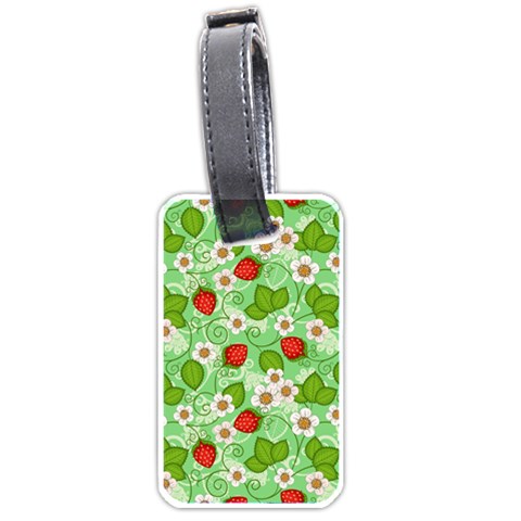 Strawberries Pattern Seamless Luggage Tag (one side) from ArtsNow.com Front