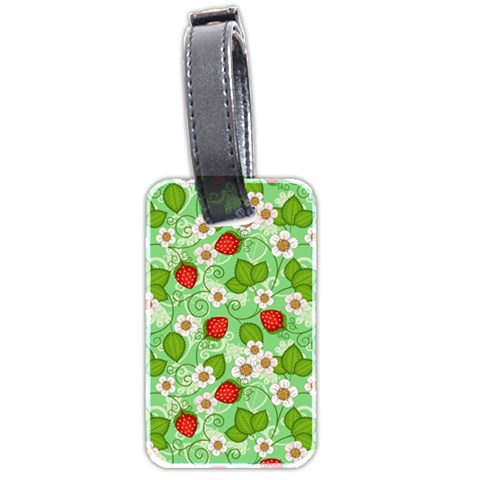 Strawberries Pattern Seamless Luggage Tag (two sides) from ArtsNow.com Front