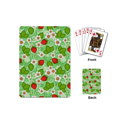 Strawberries Pattern Seamless Playing Cards Single Design (Mini) from ArtsNow.com Back