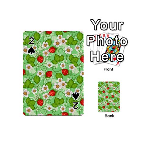 Strawberries Pattern Seamless Playing Cards 54 Designs (Mini) from ArtsNow.com Front - Spade2