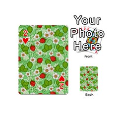 Strawberries Pattern Seamless Playing Cards 54 Designs (Mini) from ArtsNow.com Front - Heart2