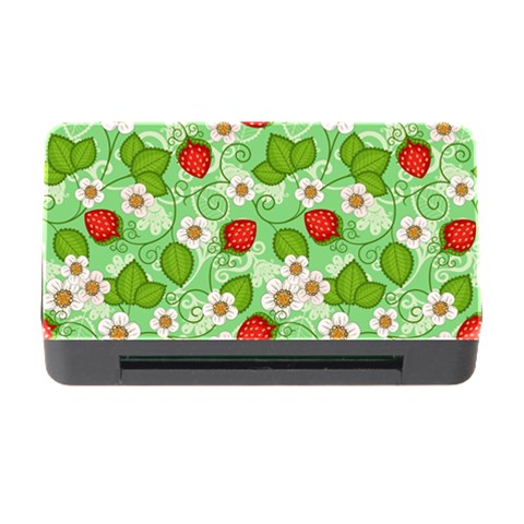 Strawberries Pattern Seamless Memory Card Reader with CF from ArtsNow.com Front