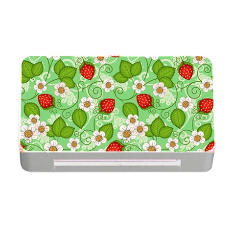 Strawberries Pattern Seamless Memory Card Reader with CF from ArtsNow.com Front