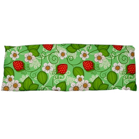 Strawberries Pattern Seamless One Side Body Pillow Cases from ArtsNow.com Body Pillow Case