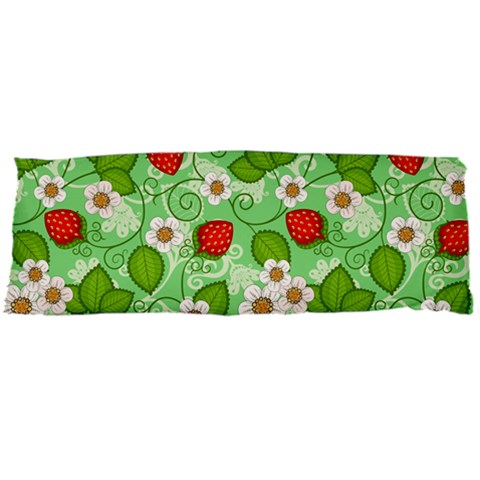 Strawberries Pattern Seamless 21 x60  Body Pillow Case Dakimakura (Two Sides) from ArtsNow.com Front