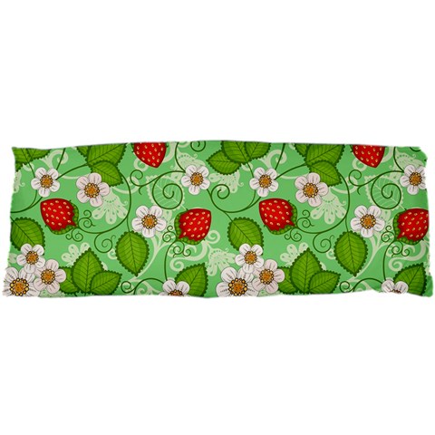 Strawberries Pattern Seamless 25 x67  Body Pillow Case Dakimakura (Two Sides) from ArtsNow.com Front