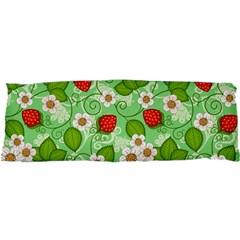 Strawberries Pattern Seamless 25 x71  Body Pillow Case Dakimakura (Two Sides) from ArtsNow.com Front