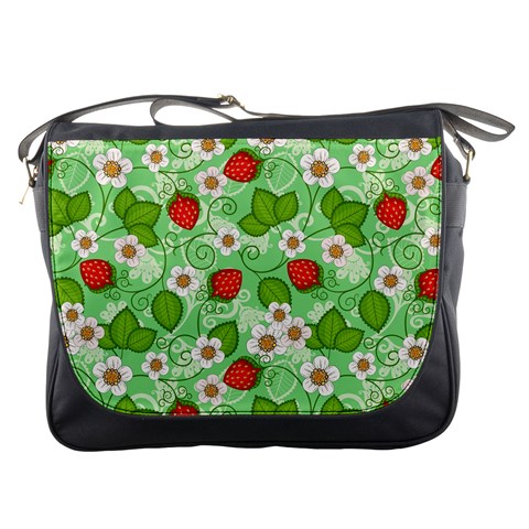 Strawberries Pattern Seamless Messenger Bag from ArtsNow.com Front