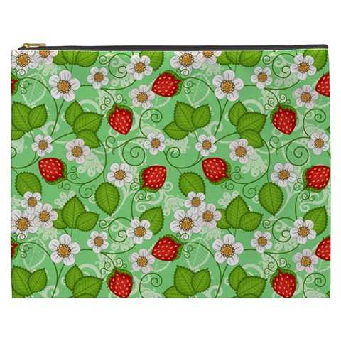 Strawberries Pattern Seamless Cosmetic Bag (XXXL) from ArtsNow.com Front