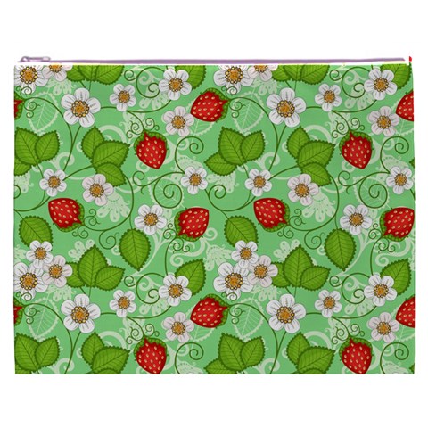 Strawberries Pattern Seamless Cosmetic Bag (XXXL) from ArtsNow.com Front