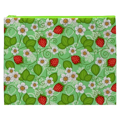 Strawberries Pattern Seamless Cosmetic Bag (XXXL) from ArtsNow.com Front