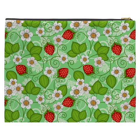 Strawberries Pattern Seamless Cosmetic Bag (XXXL) from ArtsNow.com Back