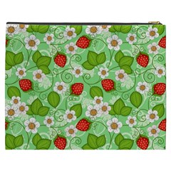 Strawberries Pattern Seamless Cosmetic Bag (XXXL) from ArtsNow.com Back