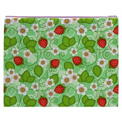 Strawberries Pattern Seamless Cosmetic Bag (XXXL) from ArtsNow.com Back