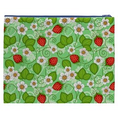 Strawberries Pattern Seamless Cosmetic Bag (XXXL) from ArtsNow.com Back