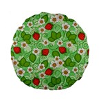 Strawberries Pattern Seamless Standard 15  Premium Round Cushions