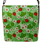 Strawberries Pattern Seamless Flap Closure Messenger Bag (S)