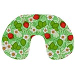 Strawberries Pattern Seamless Travel Neck Pillow