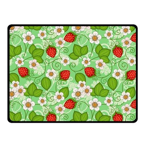 Strawberries Pattern Seamless Two Sides Fleece Blanket (Small) from ArtsNow.com 45 x34  Blanket Front