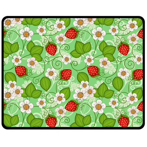 Strawberries Pattern Seamless Two Sides Fleece Blanket (Medium) from ArtsNow.com 58.8 x47.4  Blanket Front