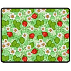 Strawberries Pattern Seamless Two Sides Fleece Blanket (Medium) from ArtsNow.com 58.8 x47.4  Blanket Front